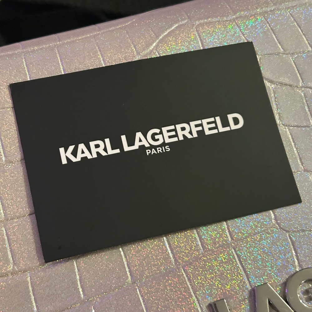 Karl Lagerfeld Iridescent Pink Paris Adele Crossbody Purse NWOT - Picture 13 of 13